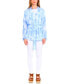 MICHAEL Michael Kors Crew Blue Women's Short Tie Dye Kimono Top Crew Blue M