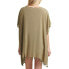 DKNY 276747 Women's Standard T Shirt Dress Cover Up, Olive Kaftan Pom Pom, s/m