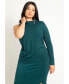 ფოტო #2 პროდუქტის Plus Size One Shoulder Dress With Slit