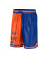 Men's Blue, Orange New York Knicks Courtside Versus Force Split DNA Performance Shorts