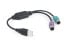 Фото #1 товара Gembird UAPS12-BK - 0.3 m - 2x 6-p Mini-DIN - USB A - Male - Female - Black - Green - Purple