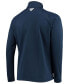 Men's Navy Michigan Wolverines Terminal Tackle Fleece Raglan Omni-Shade Quarter-Zip Jacket