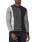 Фото #1 товара Men's Knitted Vertically-Striped Long-Sleeve Crewneck Sweater