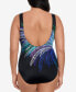 Swim Solutions Women's Firework Print One-Piece Swimsuit Multi Size 10