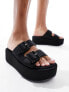Фото #1 товара ASOS DESIGN Taxon buckle flatform mule sandals in black
