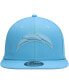 Фото #4 товара Men's Aqua Los Angeles Chargers Color Pack 9Fifty Snapback Hat