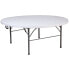 Фото #4 товара 71'' Round Bi-Fold Granite White Plastic Folding Table