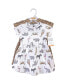 Toddler Girl Cotton Short-Sleeve Dresses 2pk, Modern Pink Safari