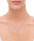 Фото #2 товара Macy's diamond Cross 18" Pendant Necklace (1/4 ct. t.w.) in Sterling Silver