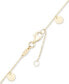 ფოტო #2 პროდუქტის Polished Dangle Disc Ankle Bracelet in 10k Gold