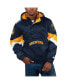 Фото #1 товара Men's Navy Milwaukee Brewers Force Play II Half-Zip Hooded Jacket