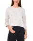 ფოტო #1 პროდუქტის Women's Crewneck Drop-Shoulder Button-Trim Sweater