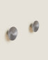 Silver-coloured door knob (pack of 2)