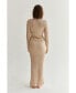 Women's Lex Crew Neck Sheer Maxi Dress Beige/khaki + beige, Средний - фото #2