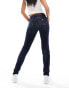 Armani Exchange super skinny lift up mid rise jeans in dark blue