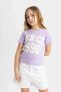 Kız Çocuk T-shirt Lila B5102a8/pr252