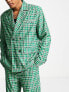 Reclaimed Vintage boxy cropped blazer in green check co-ord