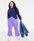 Фото #1 товара Trendy Plus Size Ponté Kick-Flare Ankle Pants, Regular and Short Length, Created for Macy's