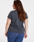 Фото #4 товара Trendy Plus Size Crewneck Own The Day Graphic T-Shirt, Created for Macy's