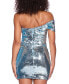 ფოტო #2 პროდუქტის Juniors' Off-The-Shoulder Sequined Bodycon Dress