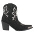 Dingo Joyride Embroidered Snip Toe Cowboy Booties Womens Black Casual Boots DI54 9.5 - фото #1