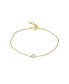 ფოტო #1 პროდუქტის Small Bezel Diamond 14K Yellow Gold Bracelet