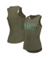Фото #2 товара Women's Olive Michigan State Spartans Adrienne Tank Top