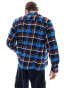 Obey ray plaid heavyweight shirt in navy