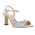 Фото #2 товара Nina Agnes Rhinestone Evening Womens Silver Dress Sandals AGNES-YY-042