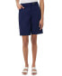 ფოტო #1 პროდუქტის Petite Mid-Rise Fly Front Duke Shorts
