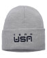 Фото #1 товара Men's Heather Gray Team USA Cuffed Knit Hat