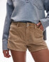 Topshop denim cord knicker short in buttermilk Buttermilch, 36 - фото #3