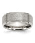 ფოტო #1 პროდუქტის Stainless Steel Polished Grain Finish Center 8mm Edge Band Ring