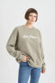 Relax Fit Bisiklet Yaka Kalın Sweatshirt B5481ax23wn