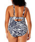 ფოტო #2 პროდუქტის Plus Size Zebra-Print One-Piece Swimsuit