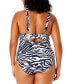 Plus Size Zebra-Print One-Piece Swimsuit