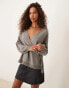 Фото #1 товара Vila relaxed wrap front cardigan in grey