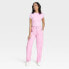 Women's High-Rise Straight Trousers - A New Day Pink 2