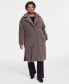 Фото #3 товара Plus Size Notched-Collar Teddy Coat