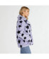 Фото #3 товара Women's Short Pile Faux Fur Star Print Jacket