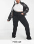 Фото #1 товара ONLY Curve Sally high waisted flared jeans in black