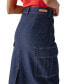 Women's Essential Denim Midi Cargo Skirt