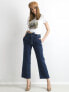 Фото #4 товара Женские джинсы кюлоты с высокой посадкой  укороченные синие Factory Price