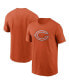 Men's Orange Chicago Bears Primary Logo T-shirt