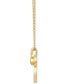 ფოტო #3 პროდუქტის Diamond Accent Minnie Mouse Polished Silhouette 18" Pendant Necklace in Gold-Plated Sterling Silver