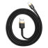 Фото #5 товара Wytrzymały kabel przewód w oplocie USB do iPhone Lightning QC3 1m - czarno-złoty