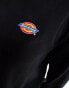 Dickies mapleton small left chest logo long sleeve t-shirt in black