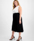 ფოტო #3 პროდუქტის Plus Size Surplice-Neck Sleeveless Dress