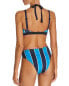 Mei L'ange 285839 Women Mila Striped Bikini Bottom, Size Medium