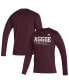 ფოტო #2 პროდუქტის Men's Maroon Texas A&M Aggies Sideline Creator Practice AEROREADY Long Sleeve T-shirt